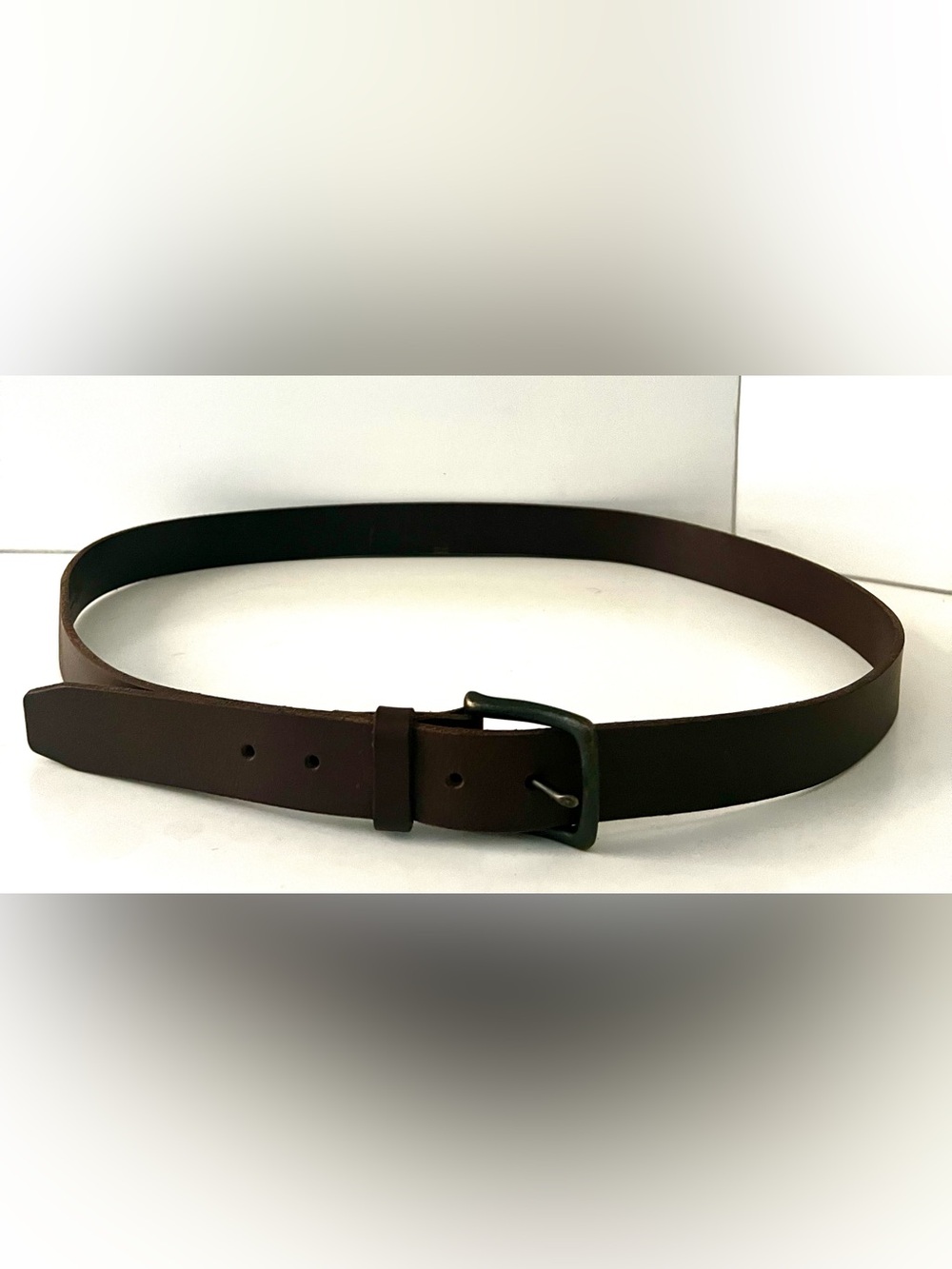 Eddie Bauer Men’s Brown Genuine Leather Belt Size 48 Vintage USA